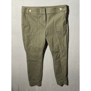 LOFT Marisa Women's Size 12 Olive Green Utility Ankle Pants Trousers Chino